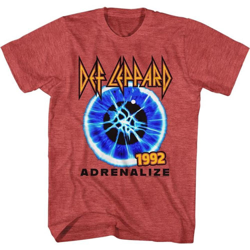 Def Leppard Adrenalize 1992 Red Heather Adult T Shirt